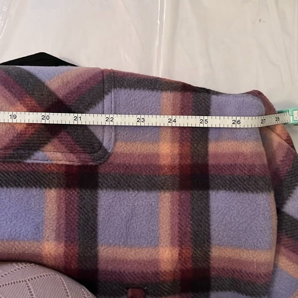SAGE shacket women’s XXL purple checkered thick Sherpa-like lining - Picture 12 of 14